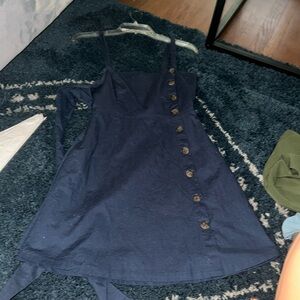 Lulus Navy Blue Summer Dress. Size zip. Medium